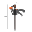 F morsetto per legno 10 cm Corpo in nylon Barra in acciaio temprato Piastrine in PVC Morsi girevoli Trasformazione in strumento espandibile Morsetto 2