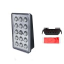 F1 estilo LED luz de freno piloto 12V 15LED luz trasera con parpadeo automático luz de señalización de advertencia para coche SUV motocicleta 2