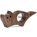 Fából készült gyűrűs könyvjelző Macska 8 × 1,5 cm 2,2 cm átmérőjű lyukkal az ujj számára Ergonomikus könyvjelző egy kézzel való olvasáshoz 2