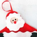 Fabric Advent Calendar for Hanging with 24 Numbered Pockets for Sweets and Small Gifts Santa Claus Design Size 30 x 40 cm 6