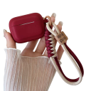 Fabuloso estuche de silicona para Apple AirPods Pro / Pro 2 con correa para la mano, protección contra arañazos 2