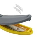 Faca de gancho com lâmina substituível 15 cm Faca de trabalho com 2 lâminas de substituição Faca para cortar plástico, filme, carpetes, cartões 2