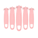 Faca de segurança para cartão 14 cm Lâmina dobrável Cabo ergonómico Cortador de caixas 5 pcs Conjunto para armazéns e lares 6
