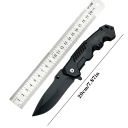 Faca dobrável de sobrevivência 20 cm em aço inoxidável Faca táctica de bolso com fecho para atividades ao ar livre Camping Caminhadas EDC Estilo militar 2