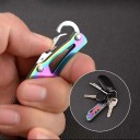 Faca dobrável para campismo 14 cm Lâmina em aço inoxidável Com mosquetão Faca de bolso para atividades ao ar livre Acessório para mochila Equipamento para a natureza Ferramenta EDC 3