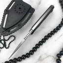 Faca pequena em aço inoxidável com estojo 12 cm Faca de bolso para atividades ao ar livre Camping Caminhadas Sobrevivência Lâmina afiada Ferramenta 4