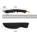 Faca táctica direta para campismo 20 cm Lâmina em aço inoxidável Cabo em ABS Estojo de nylon Ferramenta de exterior Bushcraft Caminhadas Sobrevivência Equipamento 2