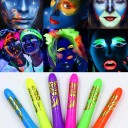 Face and Body Paint 6 pcs Neon Colours in Pencil Set of Colouring Sticks Halloween Make-up 2
