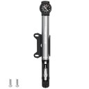 Fahrrad-Handpumpe mit Manometer, 275 x 37,8 mm, tragbarer Hochdruck-Reifenfüller, Presta Schrader AV FV, Legierungskörper für Fahrräder 4