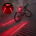 Fahrradrücklicht mit Laser 5 LED IPX4 wasserdichtes Fahrradwarnlicht 180° Drehwinkel Sattelstützen-Sicherheitslicht 3