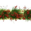 Faixa de flores em modelo 9 x 1 x 0,6 cm Grupos de flores miniatura Decoração de jardim para diorama Paisagem em modelo 2