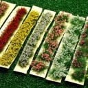 Faixa de flores em modelo 9 x 1 x 0,6 cm Grupos de flores miniatura Decoração de jardim para diorama Paisagem em modelo 6