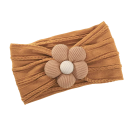 Faixa elástica para recém-nascidos com flor Acessório adorável para o cabelo Para bebés Suave e confortável Faixa para recém-nascidas 11