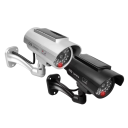 Fake Solar Security Camera with Flashing LED Waterproof CCTV Simulation Adjustable Bracket Outdoor Mount Anti-Theft 5