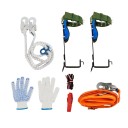 Fakultatív mászó készlet fákhoz 100 kg teherbírással, 2 m hosszú kötéllel, 2 m és 40 cm hosszú hevederekkel, 10,5×5 cm méretű pedálokkal, több színben 2