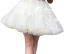 Falda corta blanca para niñas Longitud 50 cm Circunferencia de la cintura 60–100 cm Falda de tul para debajo de vestidos Falda para vestidos de fiesta 2