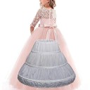 Falda corta infantil 3 aros Longitud 75 cm Falda blanca debajo de vestidos Falda de tres aros para niñas vestidos de boda y de fiesta 2