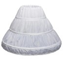 Falda corta infantil de 3 aros Longitud 65 cm Falda blanca bajo vestidos Falda corta de tres aros para niñas vestidos de boda y de fiesta 1