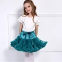 Falda de cintura alta para niñas modernas - Azul 4