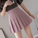 Falda de cuadros para mujer con pantalones cortos 4
