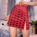 Falda de mujer con corazones 5