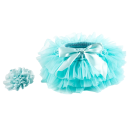 Falda de niña Unicolor con fruncido y lazo Encaje Por encima de la rodilla Algodón Falda festiva con flor en la muñeca 4