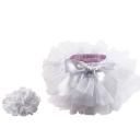 Falda de niña Unicolor con fruncido y lazo Encaje Por encima de la rodilla Algodón Falda festiva con flor en la muñeca 2