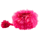 Falda de niña Unicolor con fruncido y lazo Encaje Por encima de la rodilla Algodón Falda festiva con flor en la muñeca 11