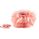 Falda de niña Unicolor con fruncido y lazo Encaje Por encima de la rodilla Algodón Falda festiva con flor en la muñeca 13