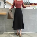 Falda formal de cintura alta para mujer 3
