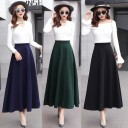 Falda formal de talle alto para mujer A1147 4