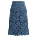 Falda lápiz de mujer con encaje floral 6