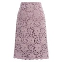 Falda lápiz de mujer con encaje floral 5