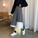 Falda larga bicolor para mujer 4