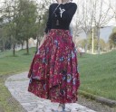 Falda larga de mujer con estampado A1982 15