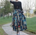 Falda larga de mujer con estampado A1982 9