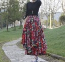 Falda larga de mujer con estampado A1982 11
