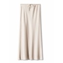 Falda larga de satén maxi para mujer, elegante, brillante, de cintura recta, suave, formal, para noche, graduación, boda y fiesta. 5