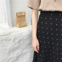Falda midi de lunares con cintura alta para mujer 4
