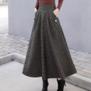 Falda midi de mujer con bolsillos A2881 6