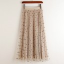 Falda midi de mujer con lunares G139 9
