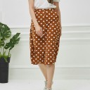 Falda midi de mujer con lunares 2