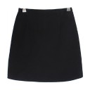Falda mini asimétrica negra para mujer Falda de algodón con corte ajustado Dobladillo asimétrico Se ajusta en la cintura Para uso diario 3