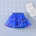 Falda niña con pompones L1001 8