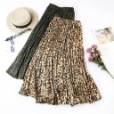 Falda plisada de mujer con estampado de leopardo 3