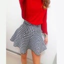 Faldita mini de campana para mujer con cintura alta Cintura ancha en la parte superior Corte amplio con ricas ondas Algodón Falda para uso diario 11