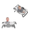 Fällbar babybadkar för nyfödda med termometer och mjukt flytande kudde 67 × 42 × 21 cm PP TPE bomull spandex 8