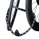 Fällbar cykellås 780 mm 4-siffrig kod legering av metall och ABS svart säkerhetslås för cykel elcykel motorcykel 7