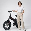 Fällbar elcykel RANDRIDE YX20M-2 Motor 1000 W Batteri 48 V 17 Ah Fat bike 20 x 4 tum Helfjädrad Svart-röd För terräng och stad 4