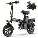 Fällbar elcykel URLIFE med avtagbart batteri 48V 7,5Ah och andra sadeln, lastkapacitet 120 kg 2